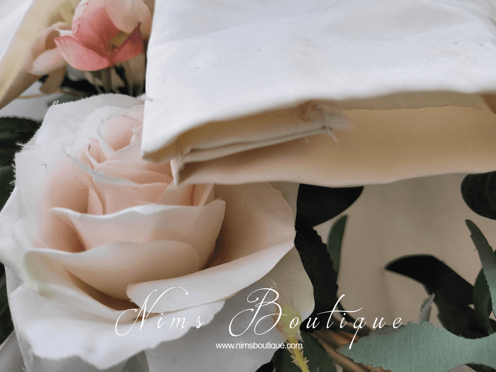 Nims Boutique NB Cream High Neck Silk Blouse with sleeves size 4-22