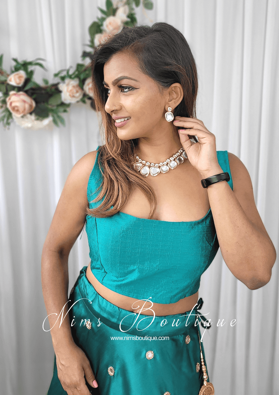 Nims Boutique The NB Peacock Green Blouse 10-12