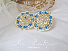 Divya Blue Meenakari Stud Earrings