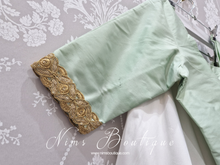NB Mint Silk Blouse with sleeves (size 4-20)