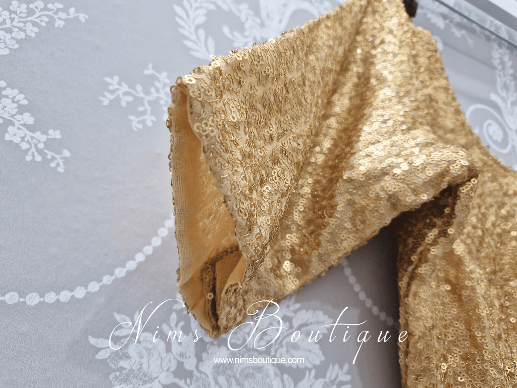 Nims Boutique Gold Sequin Half Sleeve Blouse size 6-20