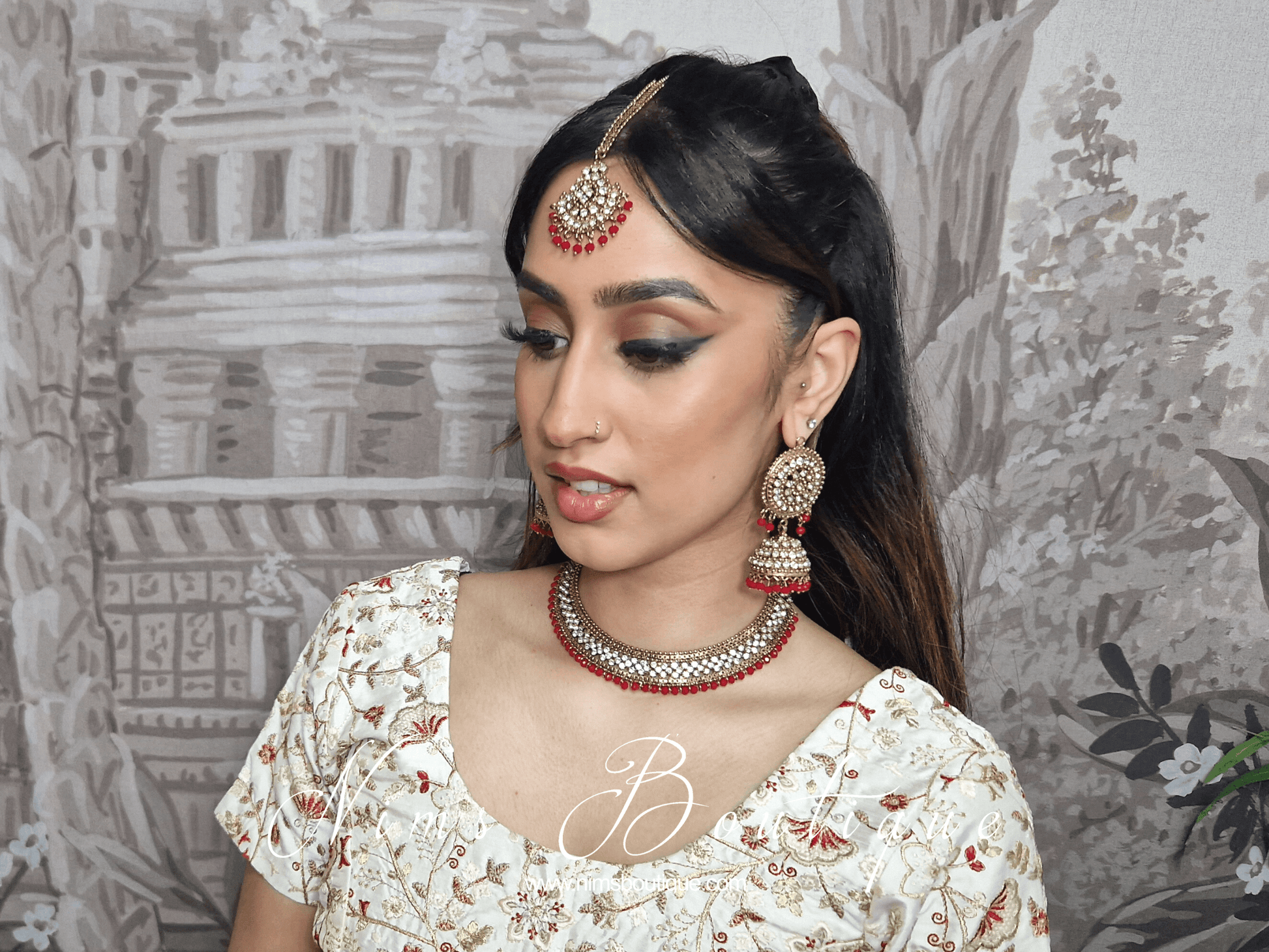 Nims Boutique Royal Red Statement Necklace