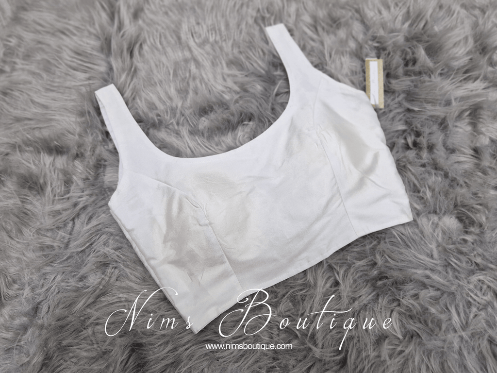 Nims Boutique The NB White Silk Blouse petite sizes 4-8