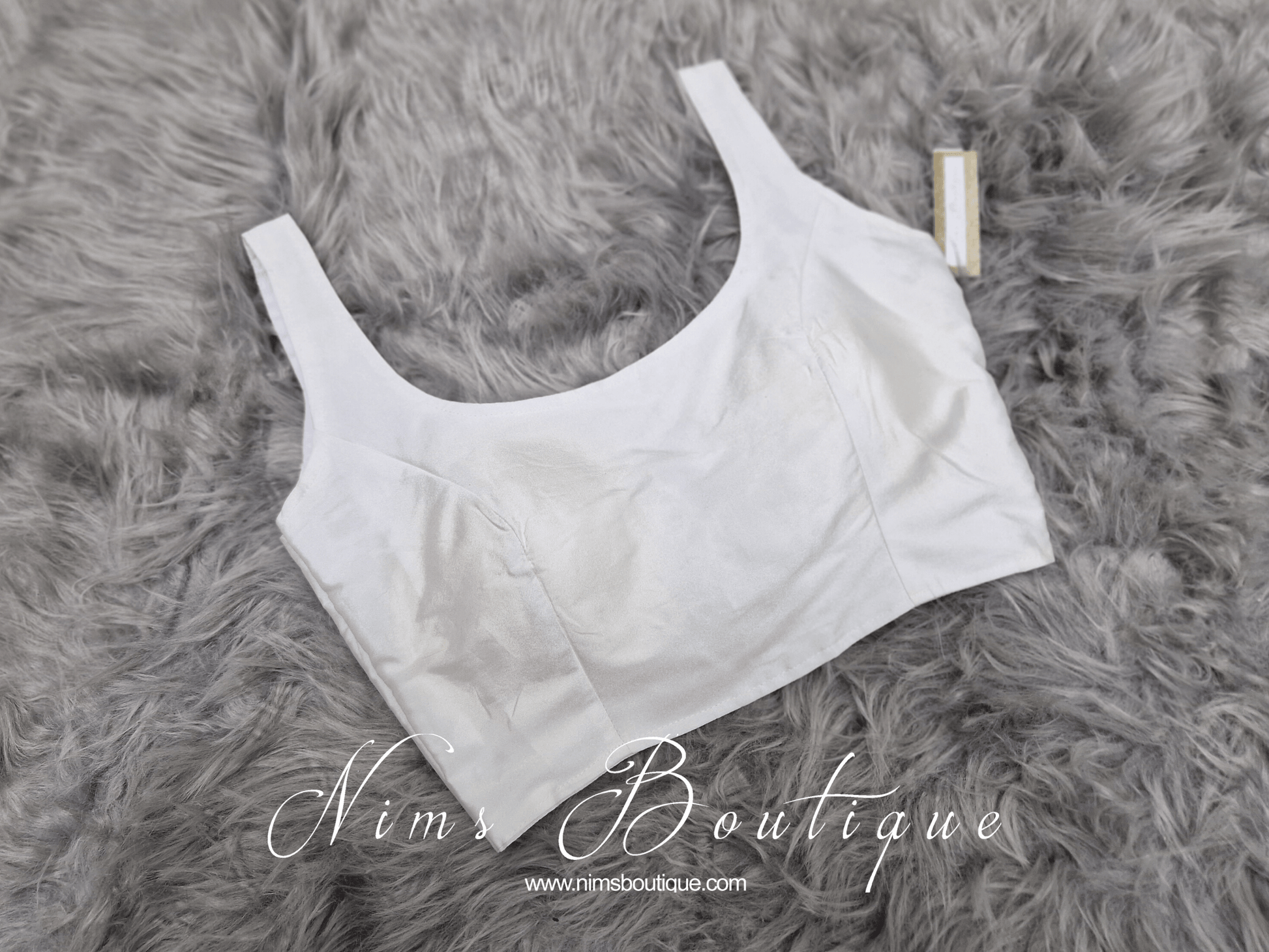 Nims Boutique The NB White Silk Blouse petite sizes 4-8