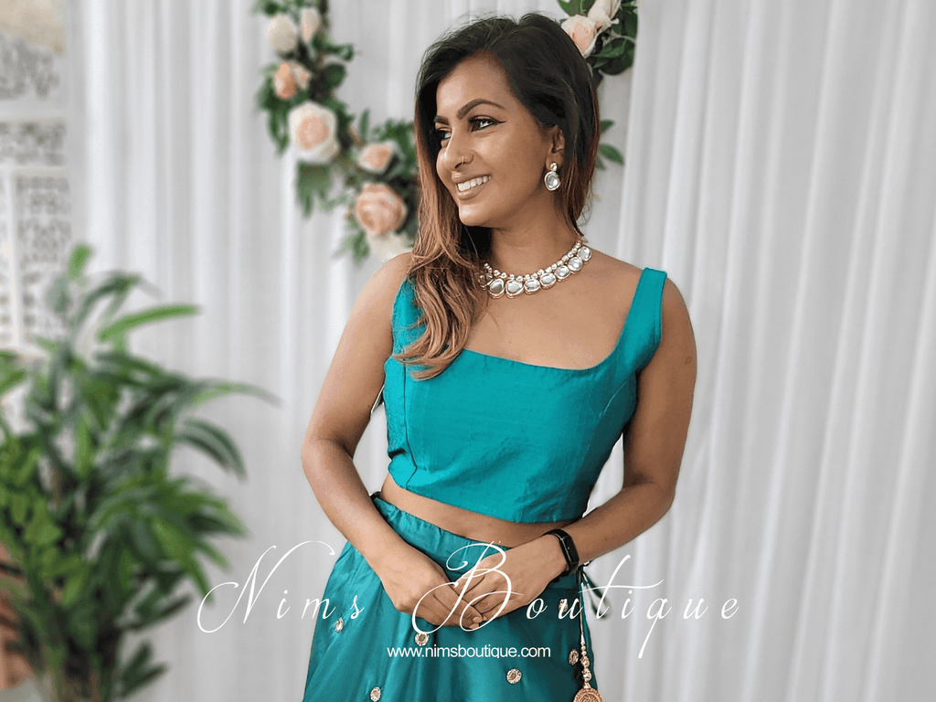 Nims Boutique The NB Peacock Green Blouse 10-12