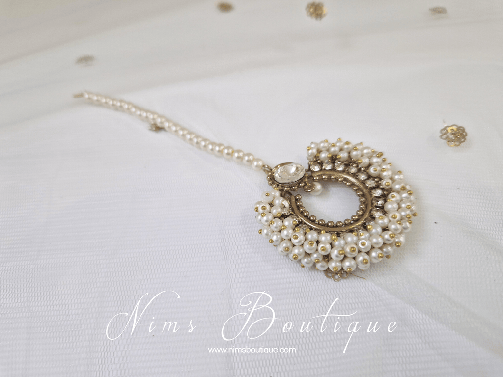 Nims Boutique Meghna Pearl Cluster Tikka