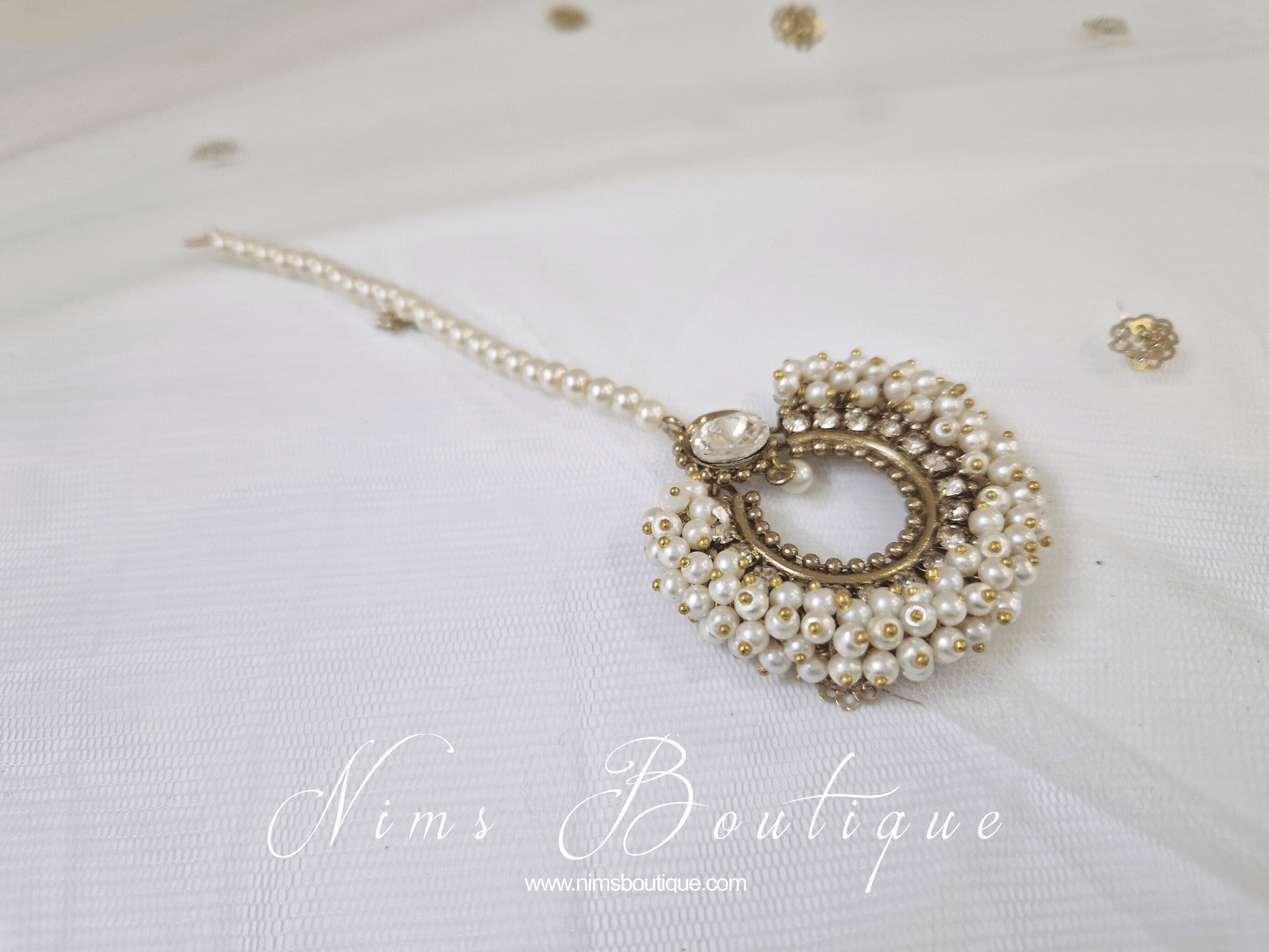 Nims Boutique Meghna Pearl Cluster Tikka