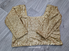 Luxury Rose Gold Sequin Long sleeved Blouse (size 10-26)