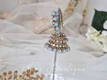 Royal Chandni Antique Gold & Light Blue Chumke