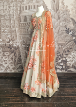 Dahlia Luxury Beige Floral Long Gown with Pajami (size 6-22)
