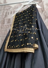 Luxury Black Net Sequin Dupatta/Chunni (LNS1)