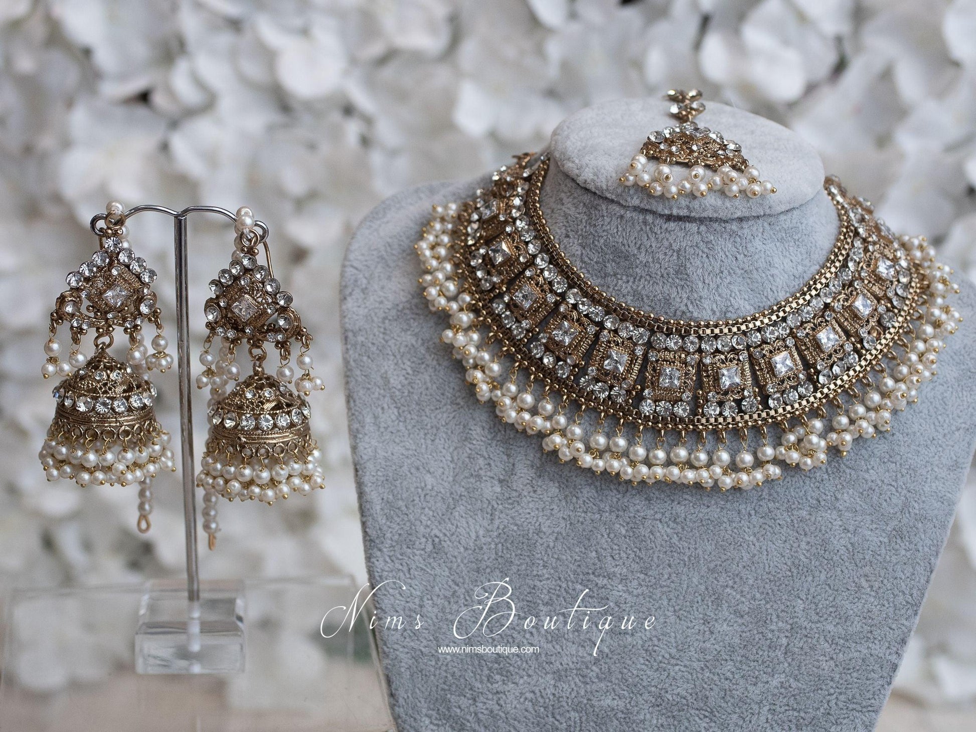 Nims Boutique Tamannah Royal Pearl Set