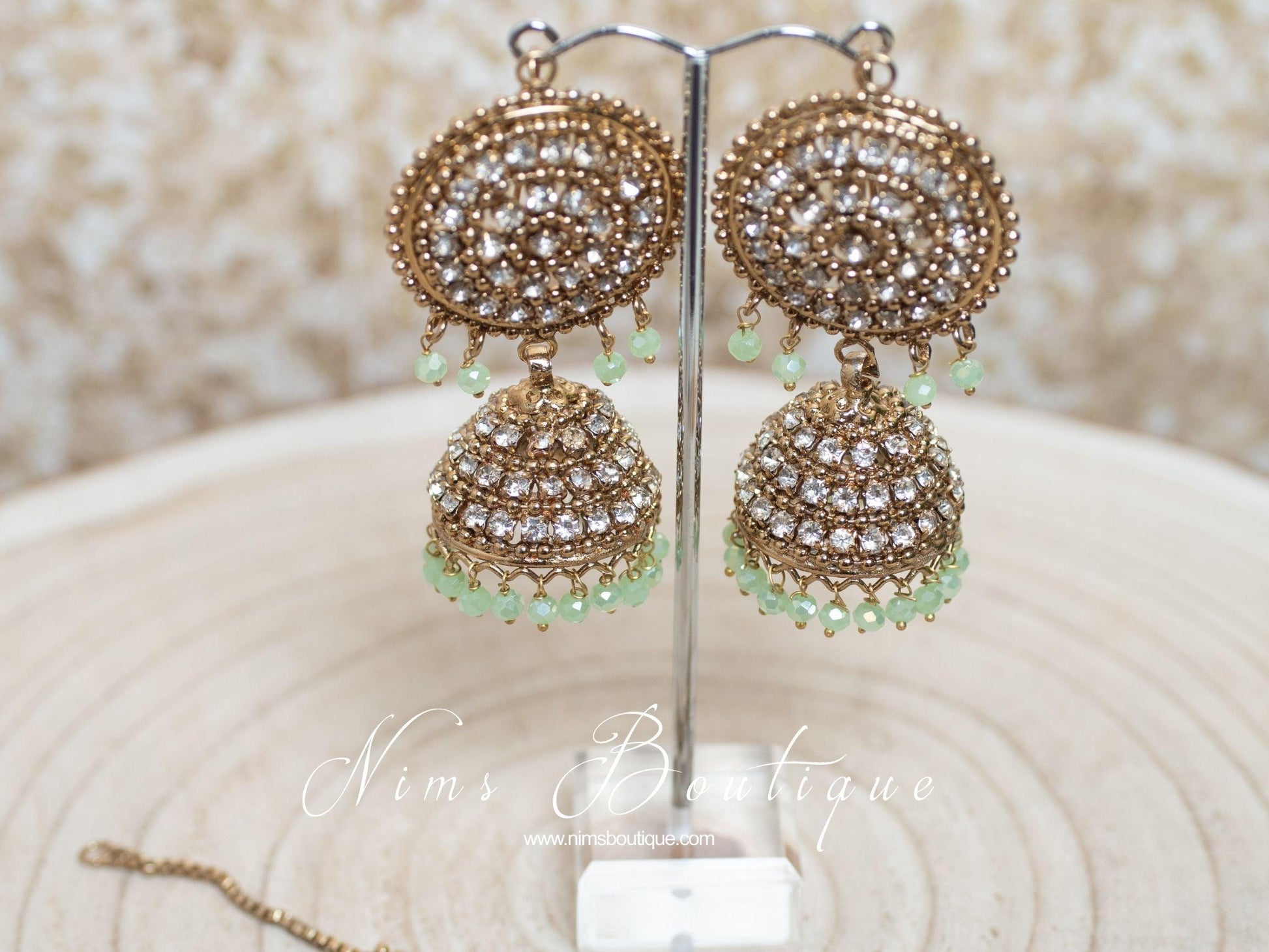 Nims Boutique Royal Mint Chumke & Tikka Set