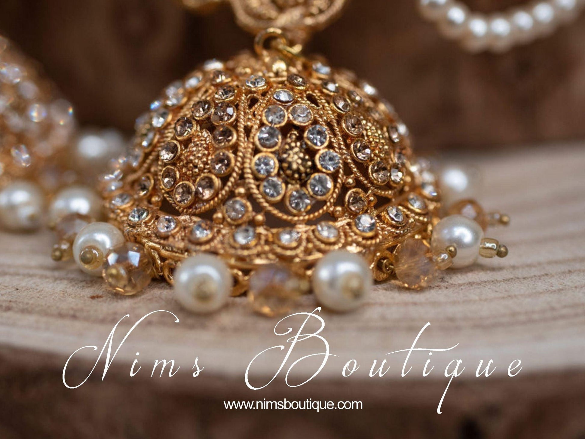 Nims Boutique The NB Maharani Gold & Pearl Chumke