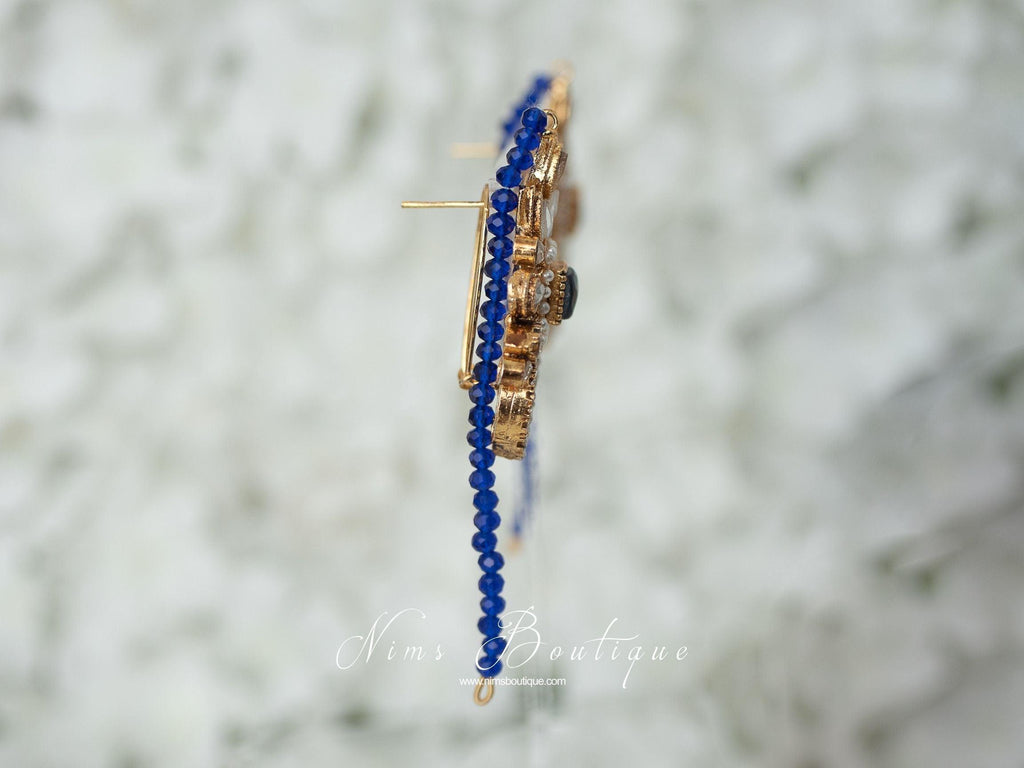 Nims Boutique Neetu Maharani Royal Blue Choker Set
