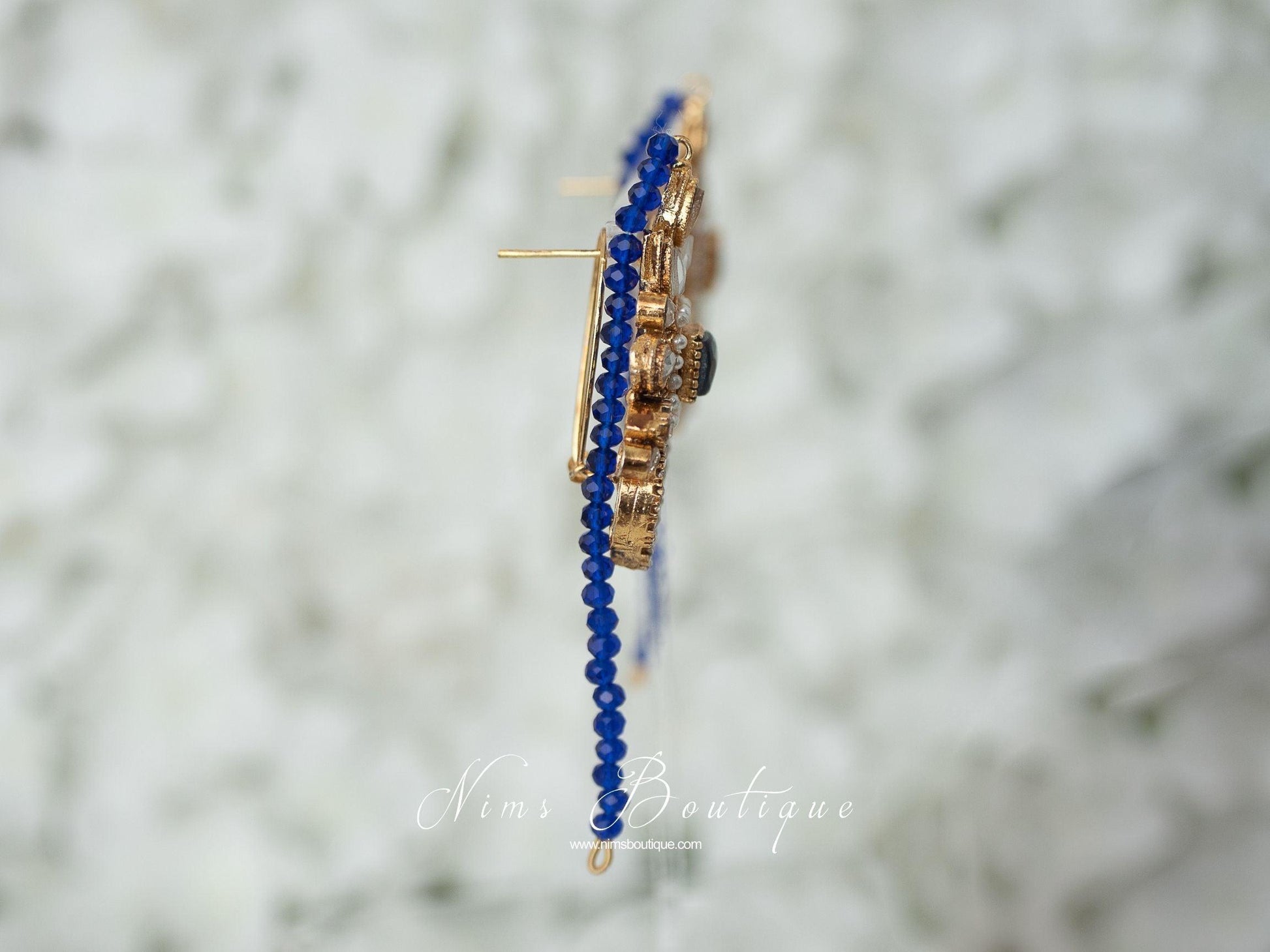 Nims Boutique Neetu Maharani Royal Blue Choker Set