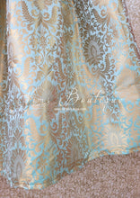 Luxury Mint & Gold Brocade Box Pleat Lehnga Skirt (sizes 6-12)
