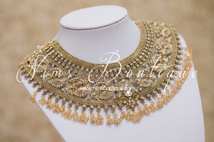 Anushka Antique Gold & Gold Bead Set