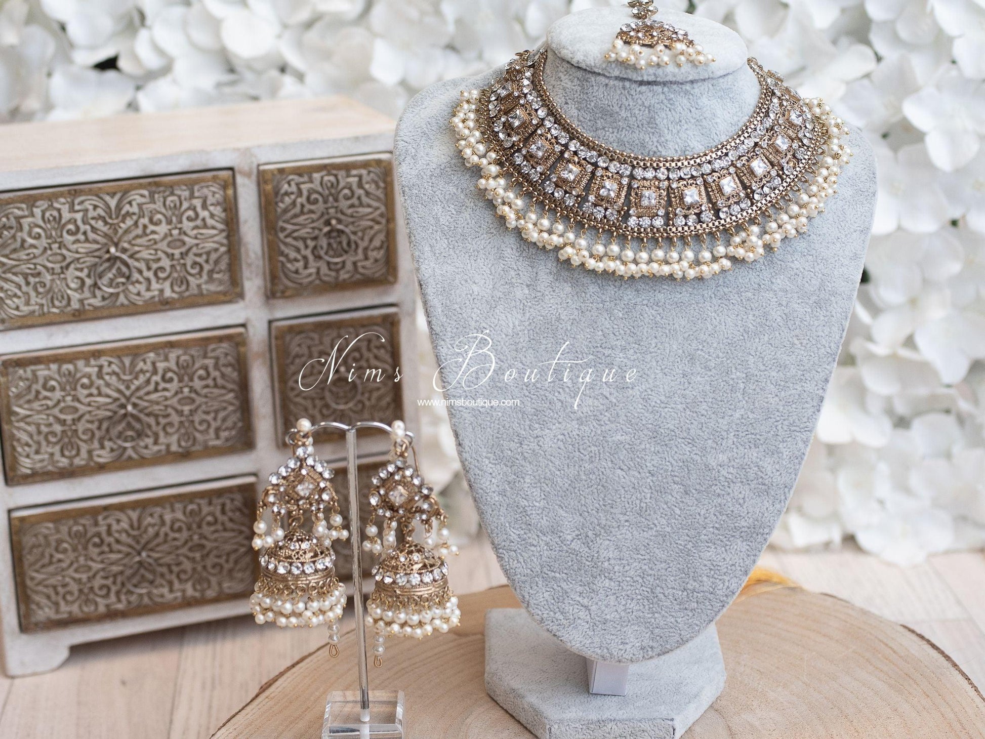 Nims Boutique Tamannah Royal Pearl Set