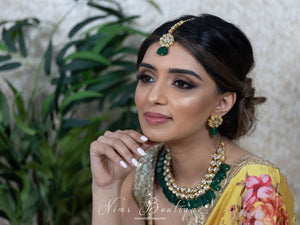 Deep Green Akira Kundan Set