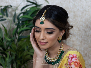 Deep Green Akira Kundan Set