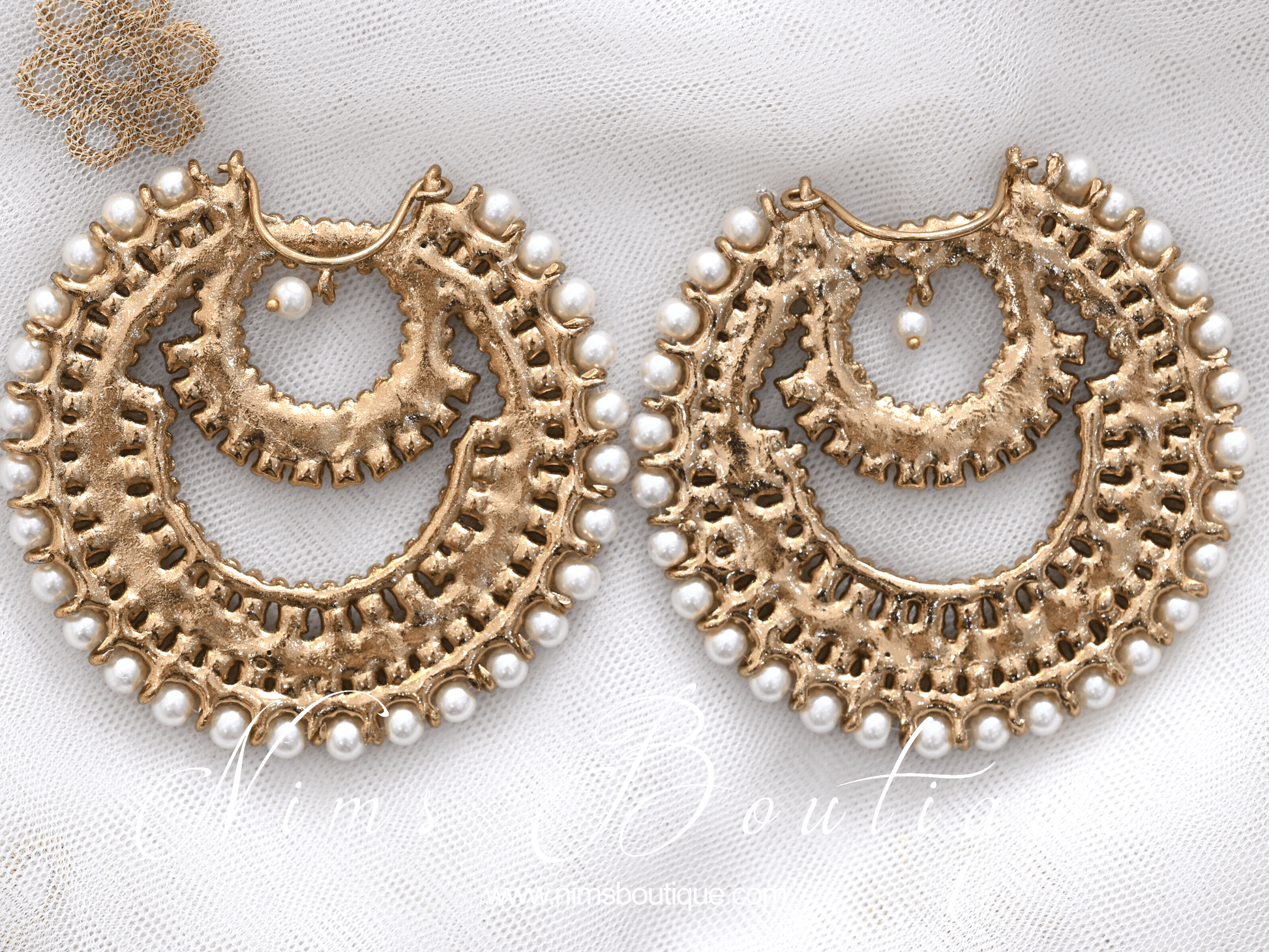 Nims Boutique Anisha Royal Pearl Earrings