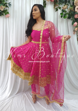 The NB Luxury Hot Pink Silk Anarkali with Pajami (sizes 4-16)