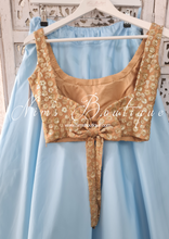 Readymade Light Blue Silk skirt/lehnga (size 12-14 & 20-22)