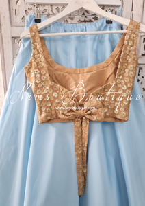 Readymade Light Blue Silk skirt/lehnga (sizes 8-22)
