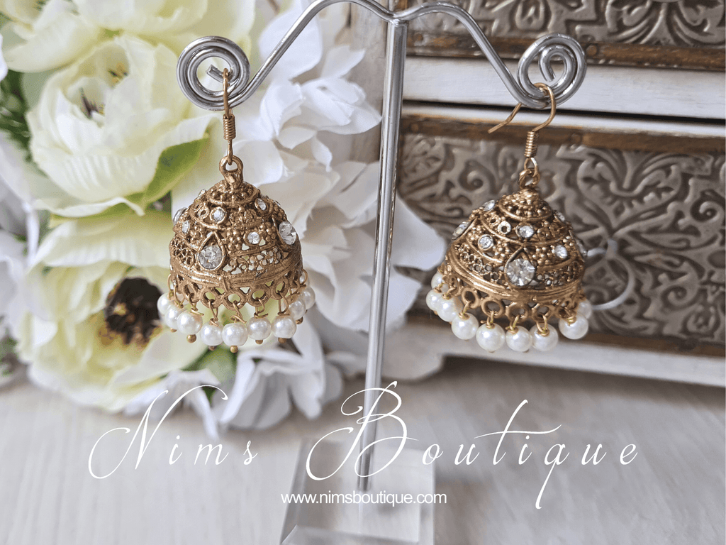 Nims Boutique NB Small Antique Gold & Pearl Chumke 2