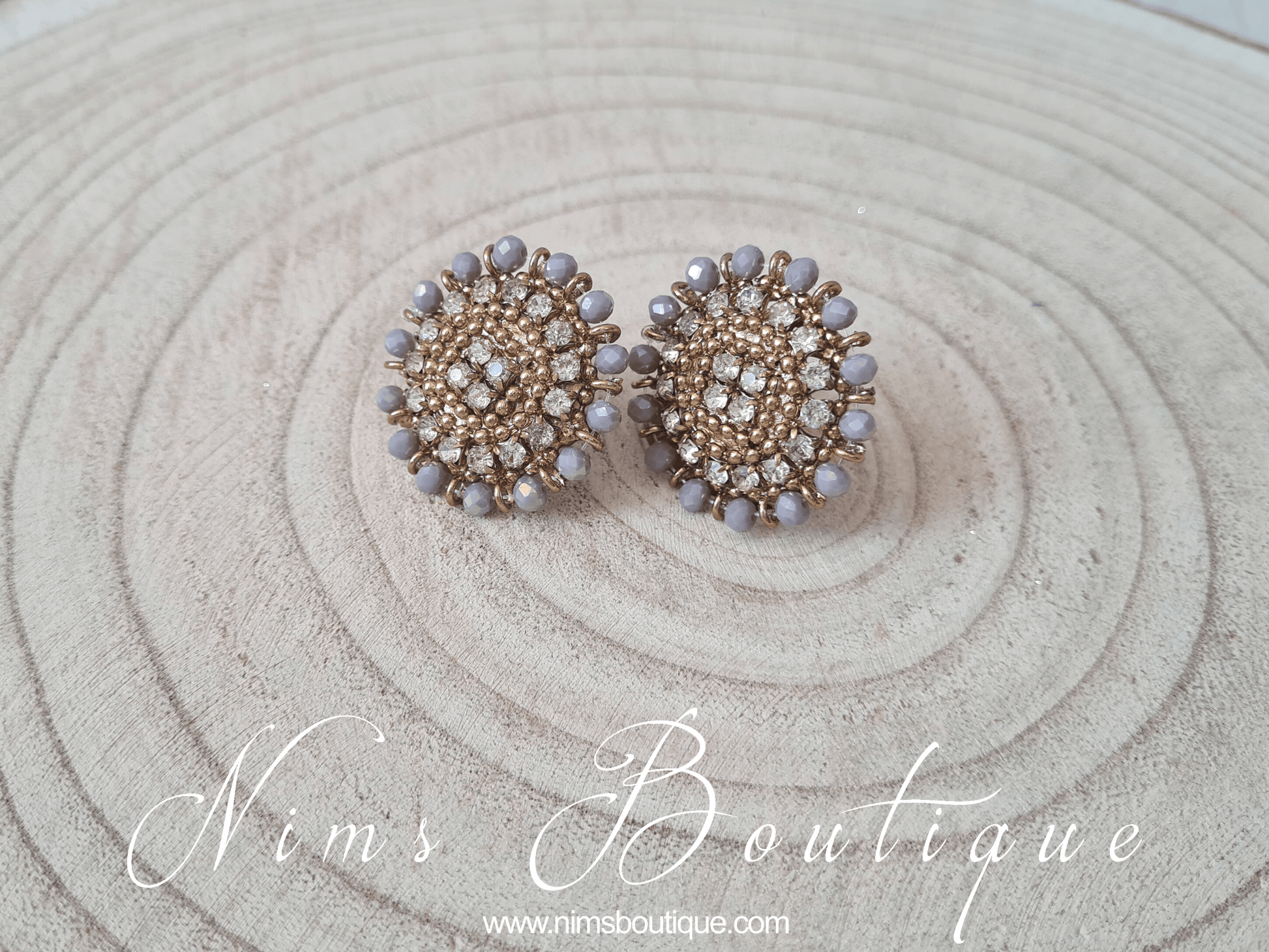 Nims Boutique Royal Grey Stud earrings
