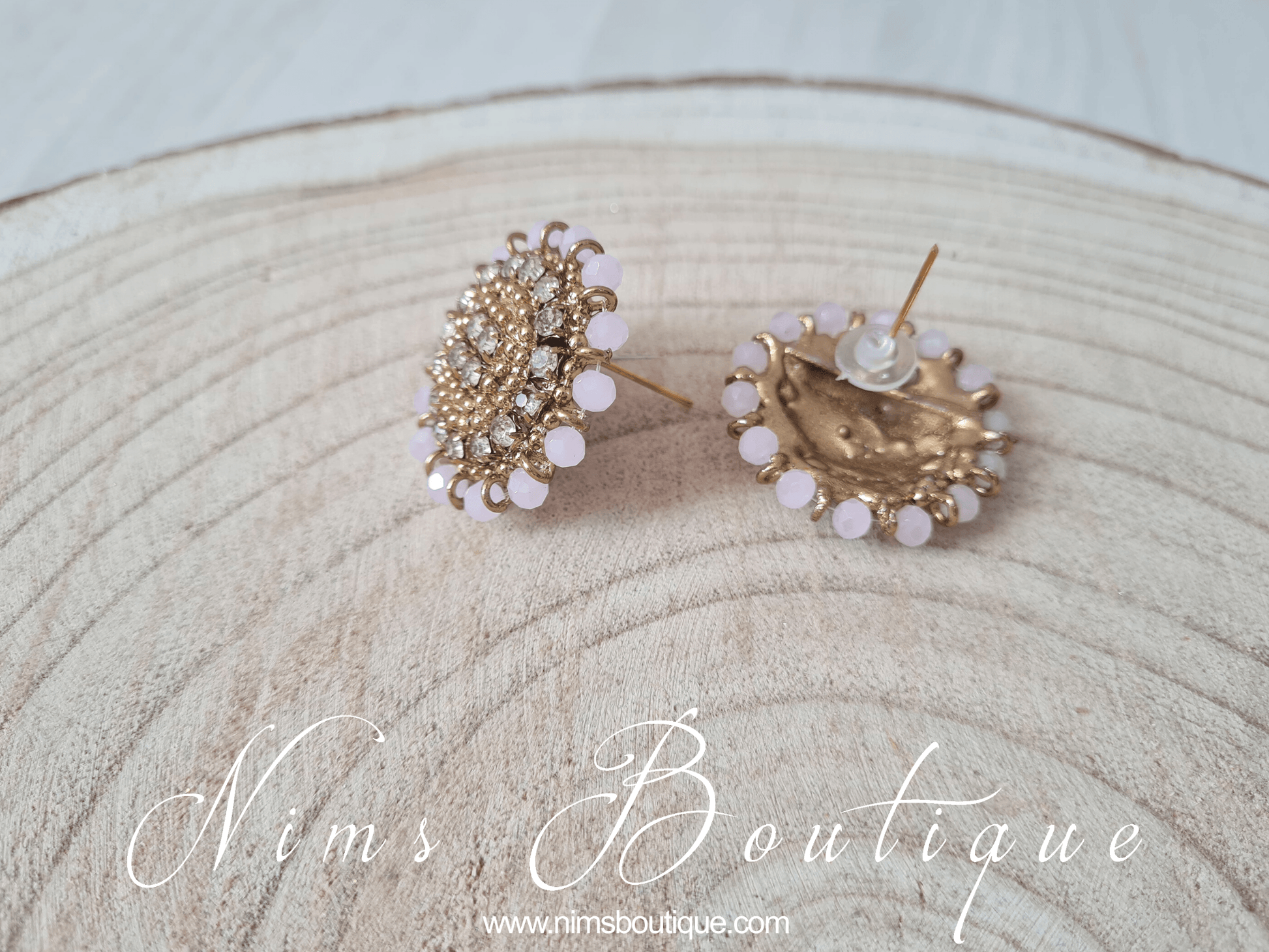 Nims Boutique Royal Blush Stud Earrings