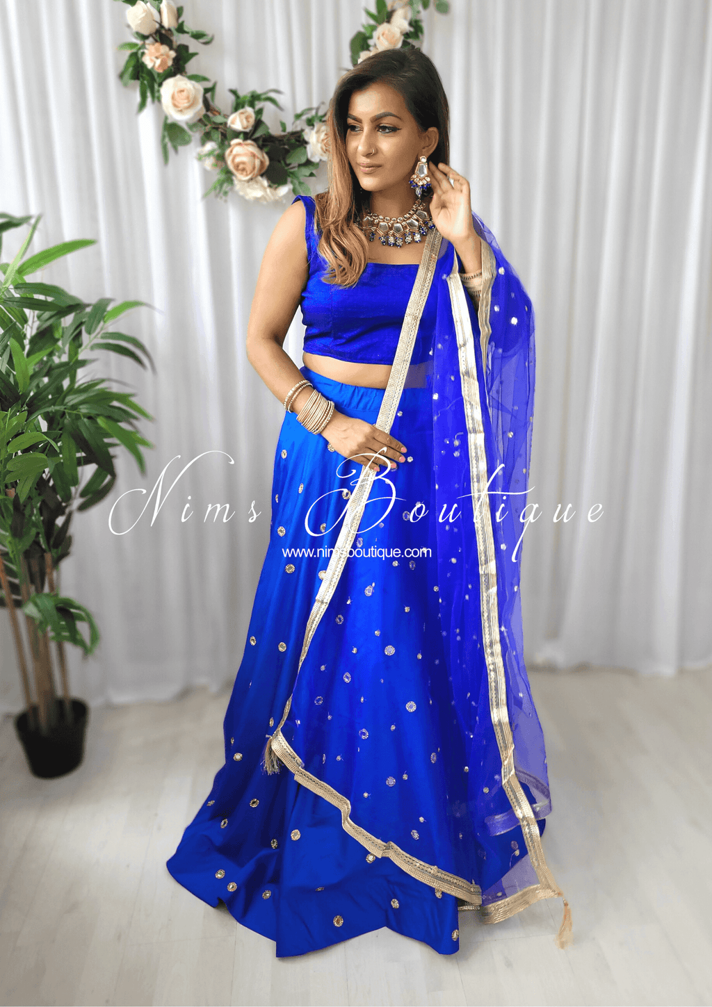 Nims Boutique The NB Royal Blue Blouse 12-14