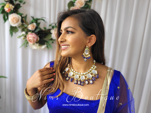 Elena Kundan & Royal Blue Set