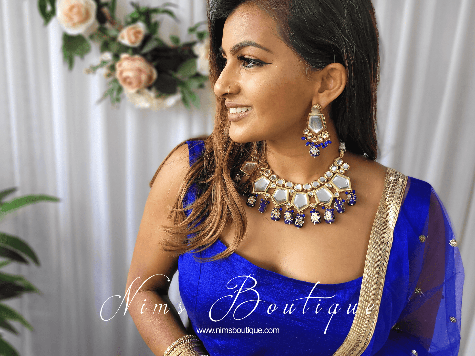 Nims Boutique The NB Royal Blue Blouse 12-14