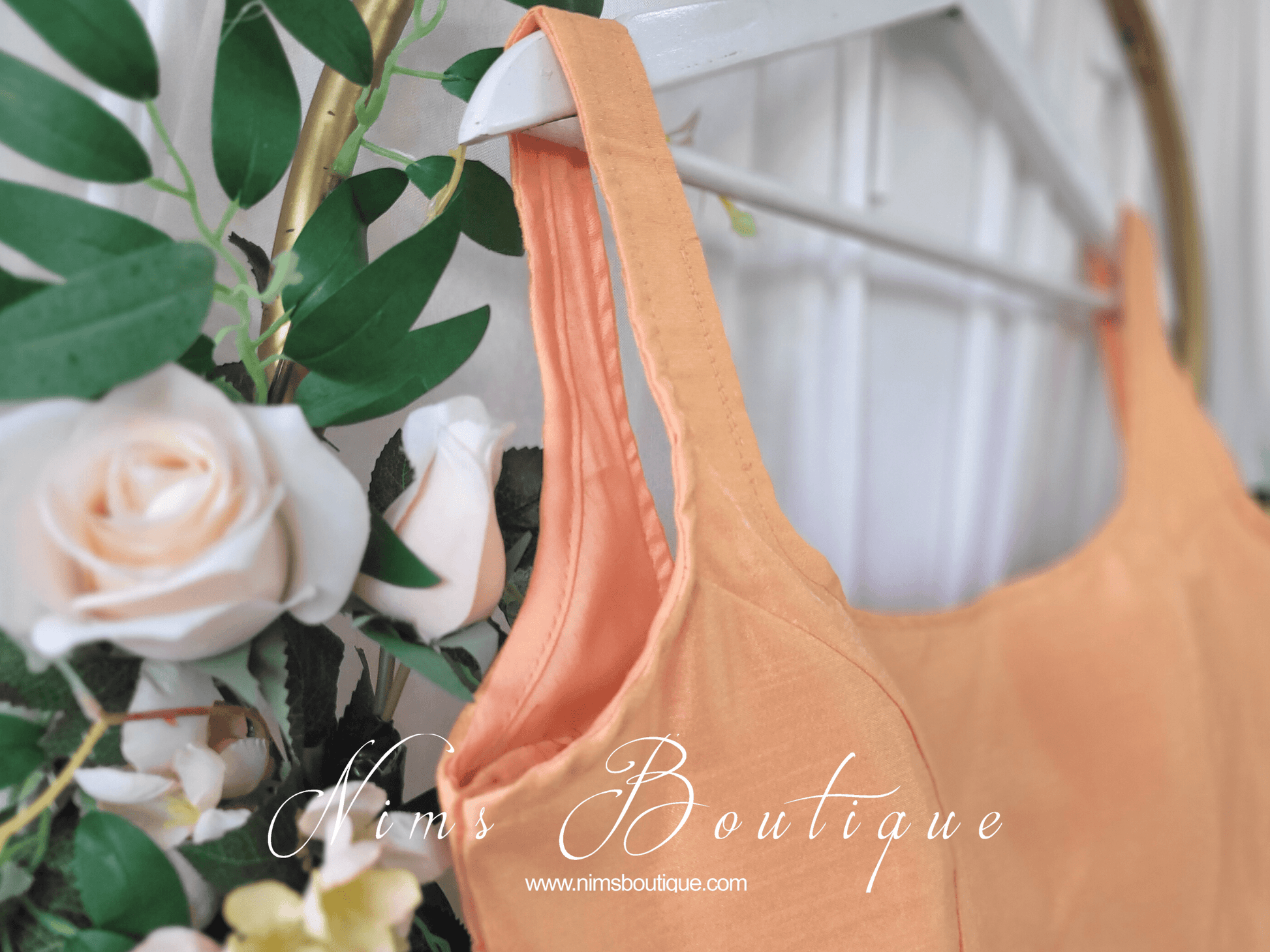 Nims Boutique The NB Bright Peach Blouse 10-12
