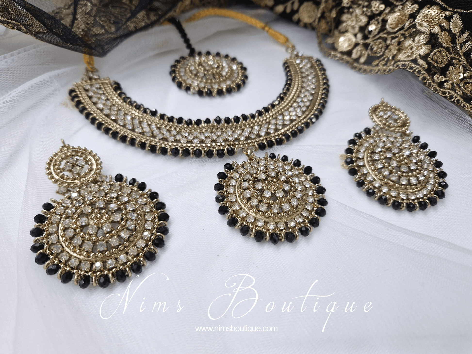 Nims Boutique Classic Royal Black Set