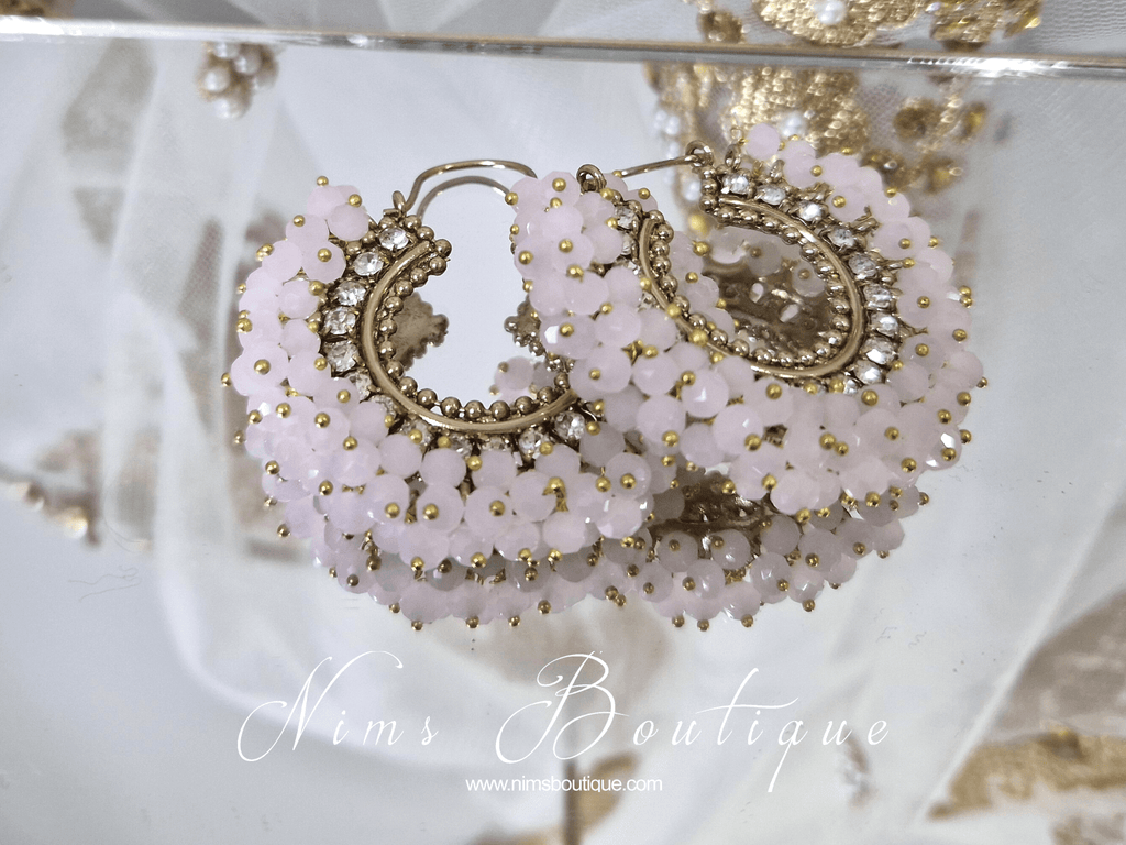 Nims Boutique Meghna Royal Blush Hoop Earrings