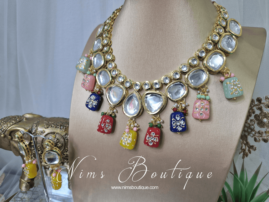 Nims Boutique Ganga Multicolour Luxury Kundan Set 2
