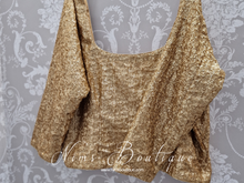 Luxury Rose Gold Sequin Long sleeved Blouse (size 10-26)