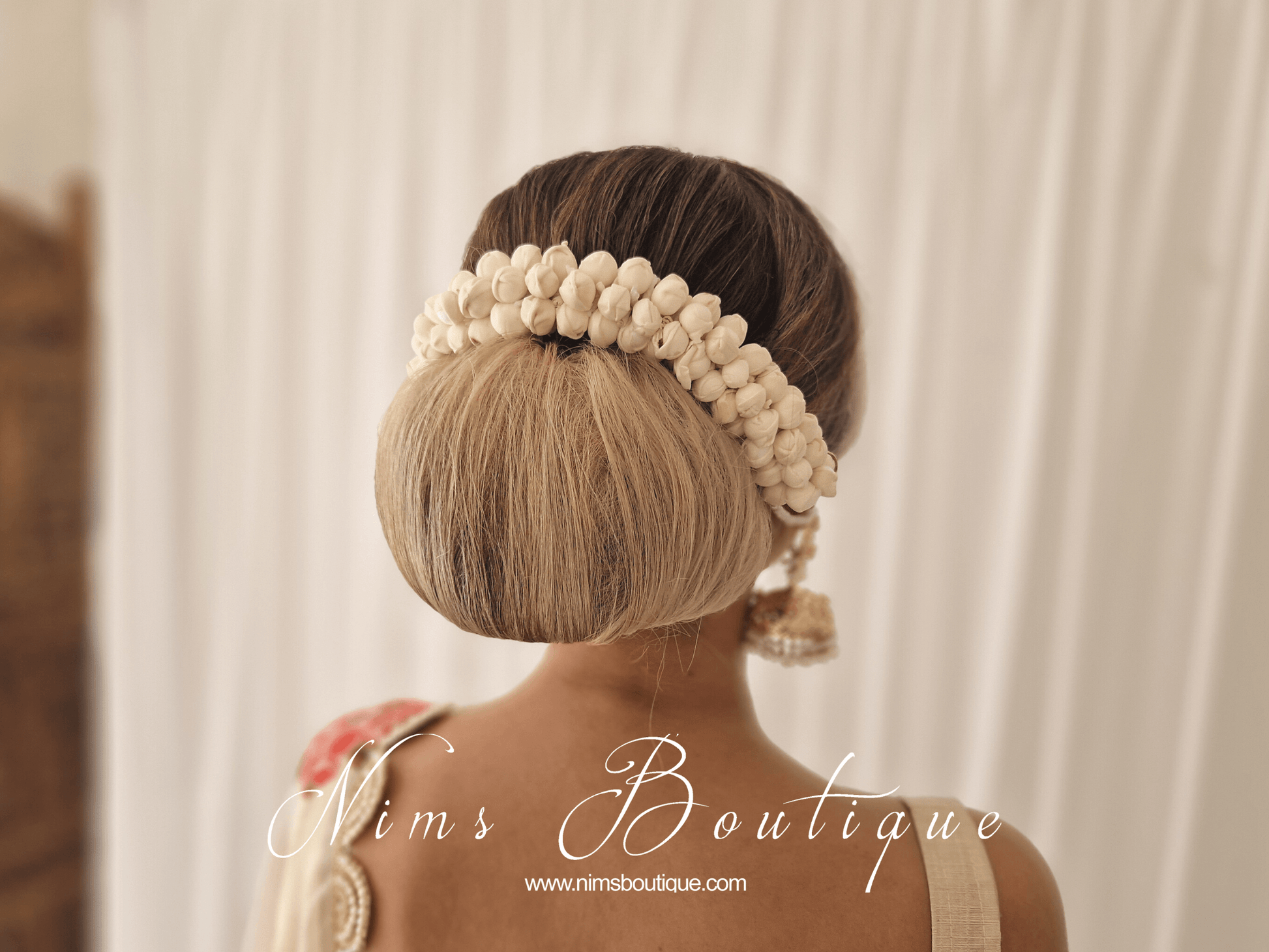 Nims Boutique Jasmine Gajra Faux Hair Flowers