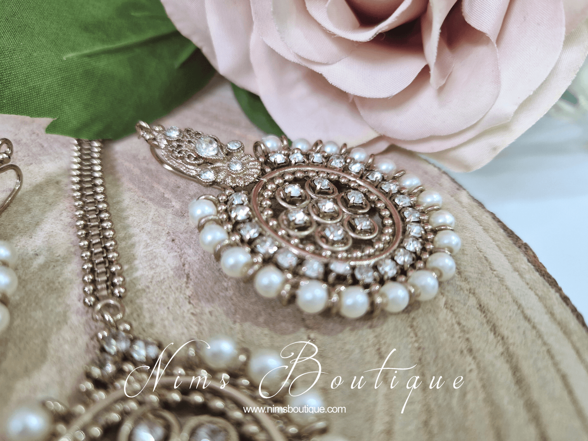 Nims Boutique Kriti Royal Pearl Tikka Set