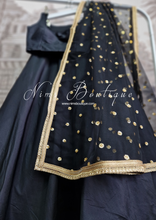 Luxury Black Net Sequin Dupatta/Chunni (LNS1)