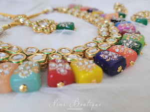 Limted Edition Multicolour Akira Kundan Set