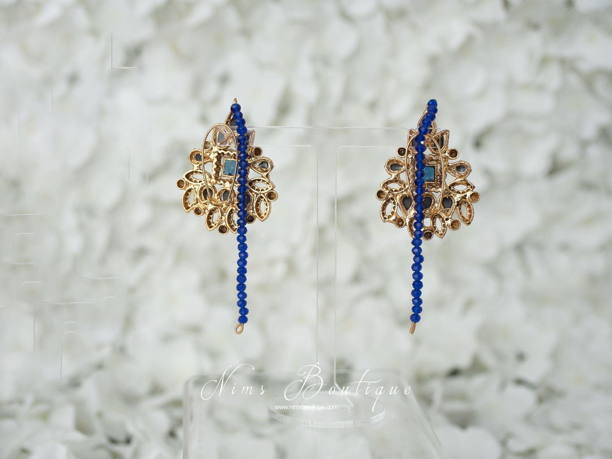 Nims Boutique Neetu Maharani Royal Blue Choker Set