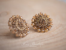 Royal Gold Stone Stud Earrings