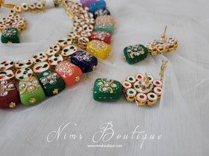Limted Edition Multicolour Akira Kundan Set