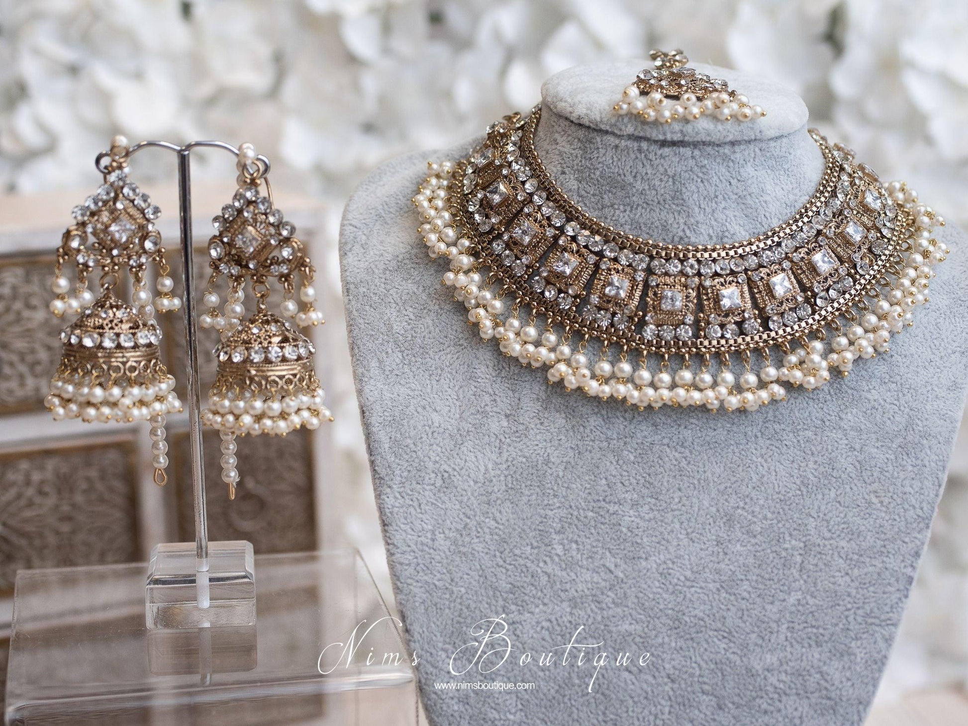 Nims Boutique Tamannah Royal Pearl Set