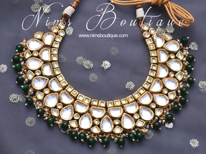 Naina Luxury Classic Kundan & Green Set