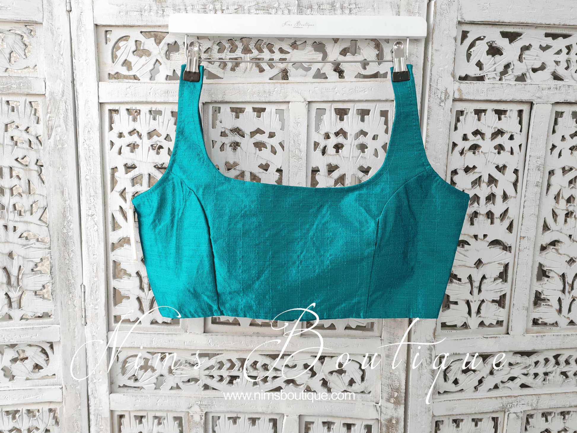 Nims Boutique The NB Peacock Green Blouse 10-12